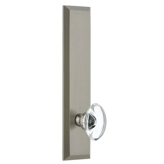 Grandeur Favpro_Tp_Prv_238_Lh Fifth Avenue Solid Brass Tall Plate Left Handed Privacy Door