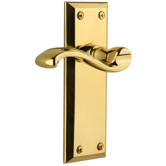 Grandeur Favprt_Sd_Na_Lh Fifth Avenue Solid Brass Left Handed Non-Turning One-Sided Dummy