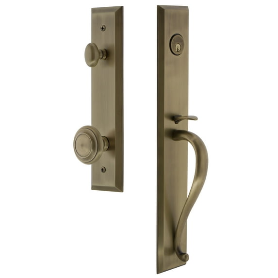 Grandeur Favsgrcir_Esetd_Na Fifth Avenue Solid Brass Rose Dummy Full Plate "S" Grip