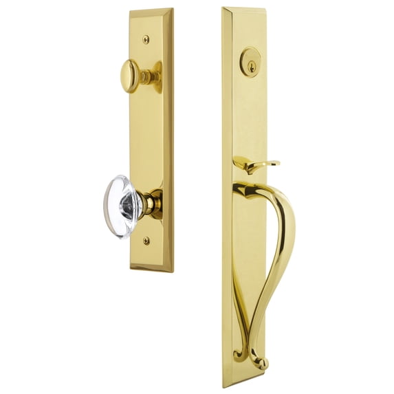 Grandeur 846441 Fifth Avenue Solid Brass Rose Keyed Entry Single Cylinder Full Plate "S"