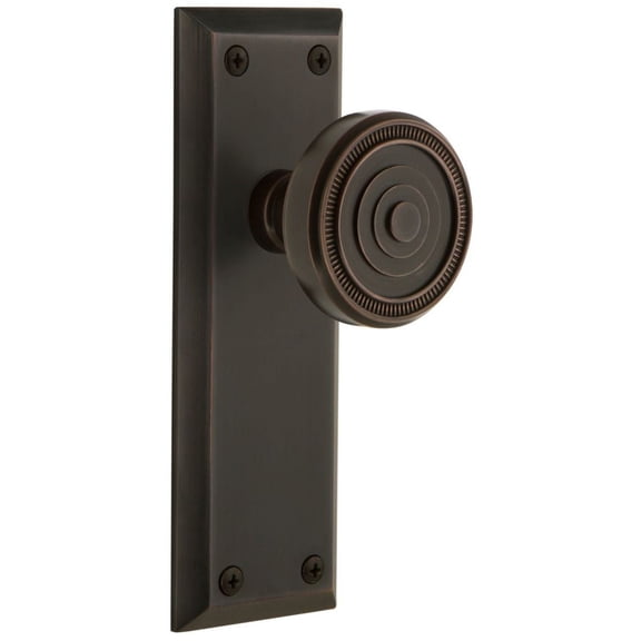 Grandeur Soleil Door Knob with Fifth Avenue Plate