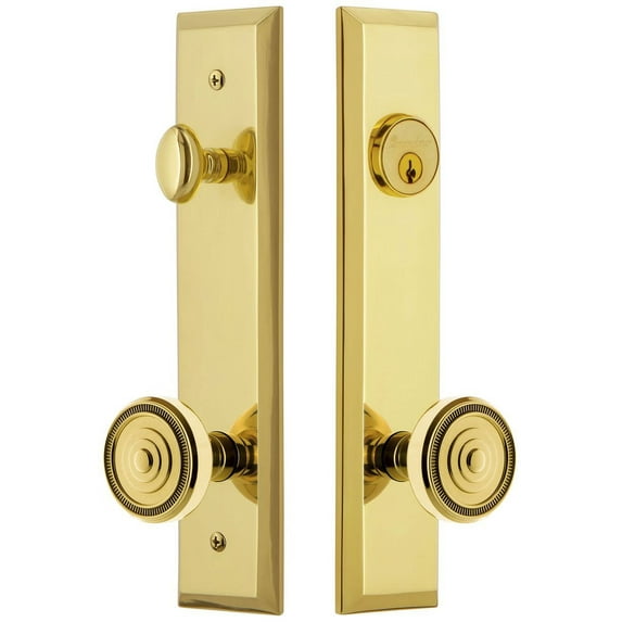 Grandeur Favsol_Tp_Eset_234 Fifth Avenue Solid Brass Tall Plate Single Cylinder Keyed