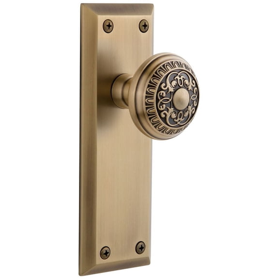 Grandeur Favwin_Sd_Na Fifth Avenue Solid Brass Rose Single Dummy Door - Brass