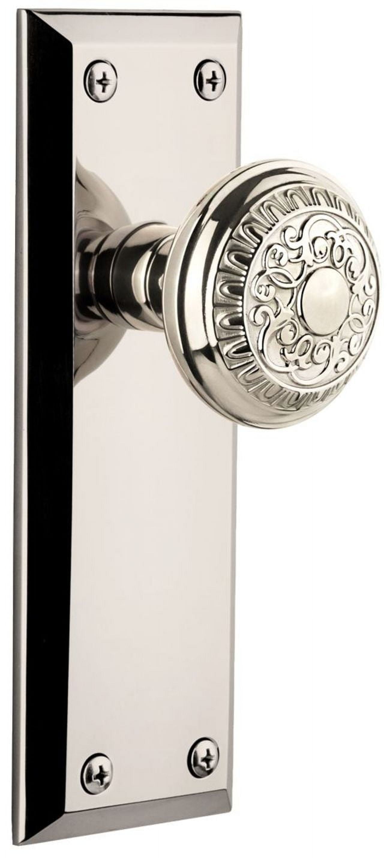 Grandeur 801255 Fifth Avenue Solid Brass Rose Single Dummy Door - Nickel