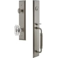 thumbnail image 1 of Grandeur 849280 Fifth Avenue Solid Brass Rose Dummy "C" Grip Handleset - Nickel, 1 of 5