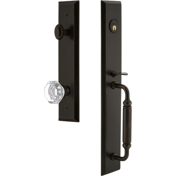 Grandeur Fifth Avenue C Grip Dummy Handleset with Chambord Interior Knob