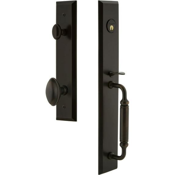 Grandeur Favcgredn_Esetd_Na Fifth Avenue Solid Brass Rose Dummy "C" Grip Handleset -