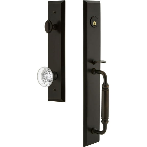 Grandeur 849335 Fifth Avenue Solid Brass Rose Dummy "C" Grip Handleset - Bronze