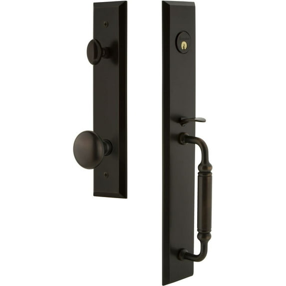 Grandeur Favcgrfav_Eset_234 Fifth Avenue Solid Brass Rose Keyed Entry Single Cylinder "C"