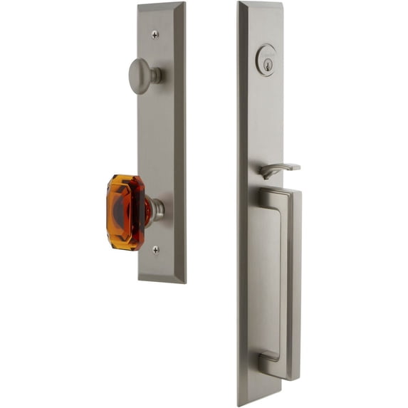 Grandeur 849257 Fifth Avenue Solid Brass Rose Dummy "D" Grip Handleset - Nickel