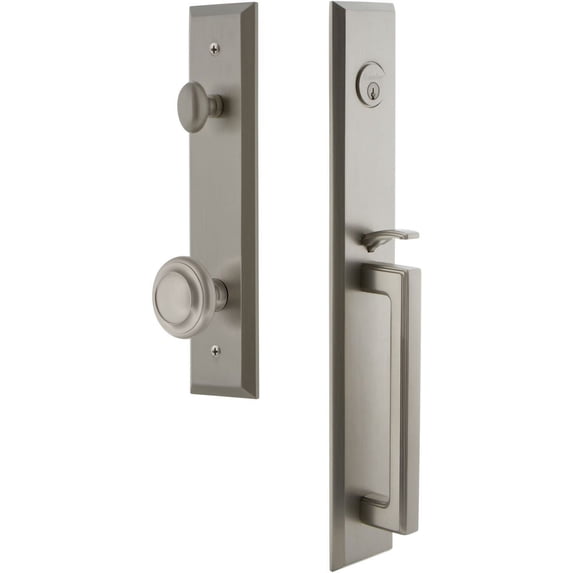 Grandeur Favdgrcir_Esetd_Na Fifth Avenue Solid Brass Rose Dummy "D" Grip Handleset -