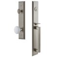 thumbnail image 1 of Grandeur 849552 Fifth Avenue Solid Brass Rose Dummy Full Plate "D" Grip Handleset - Nickel, 1 of 5