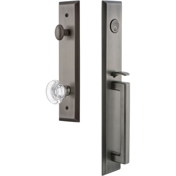 Grandeur Fifth Avenue D Grip Single Cylinder Handleset with Interior Knob