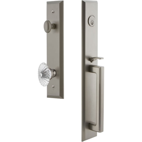 Grandeur Fifth Avenue D Grip Single Cylinder Handleset with Interior Knob