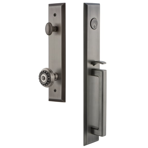 Grandeur 846360 Fifth Avenue Solid Brass Rose Keyed Entry Single Cylinder Full Plate "D"