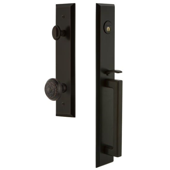 Grandeur 846636 Fifth Avenue Solid Brass Rose Keyed Entry Single Cylinder Full Plate "D"