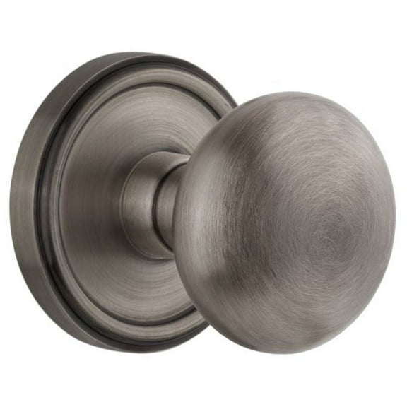 Grandeur Geofav_Sd_Na Georgetown Solid Brass Rose Single Dummy Door Knob - Grey