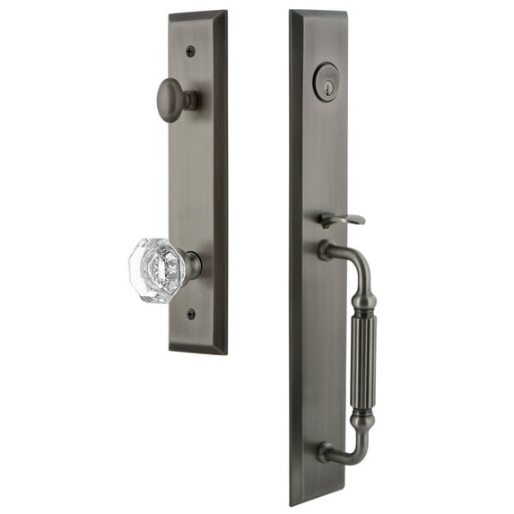 Grandeur Fifth Avenue F Grip Dummy Handleset with Chambord Interior Knob