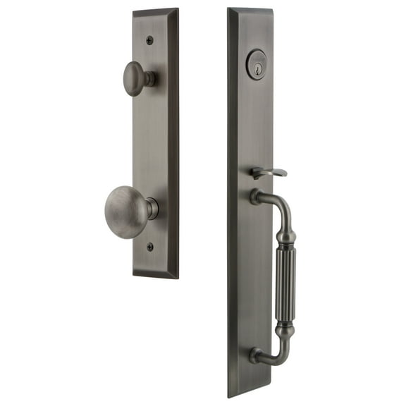 Grandeur Favfgrfav_Eset_234 Fifth Avenue Solid Brass Rose Keyed Entry Single Cylinder Full