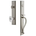 thumbnail image 1 of Grandeur 849303 Fifth Avenue Solid Brass Rose Dummy Full Plate "S" Grip Handleset - Nickel, 1 of 5