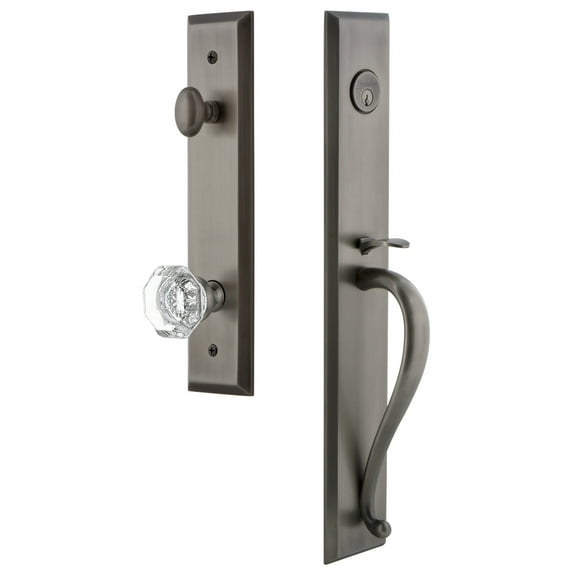 Grandeur Favsgrchm_Eset_234 Fifth Avenue Solid Brass Rose Keyed Entry Single Cylinder Full