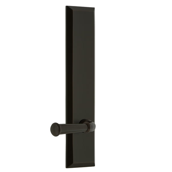 Grandeur 836647 Fifth Avenue Solid Brass Tall Plate Right Handed Dummy Door Lever Set -