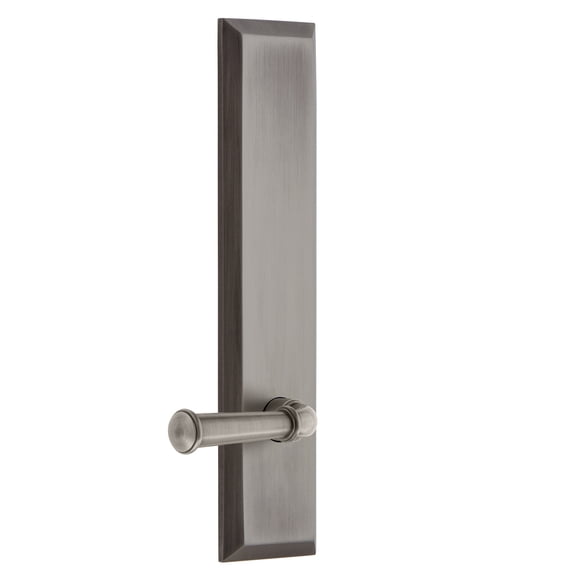 Grandeur 836641 Fifth Avenue Solid Brass Tall Plate Right Handed Dummy Door Lever Set -
