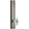 thumbnail image 1 of Grandeur 813982 Fifth Avenue Solid Brass Rose Tall Plate Passage Door Knob Set - Grey, 1 of 6