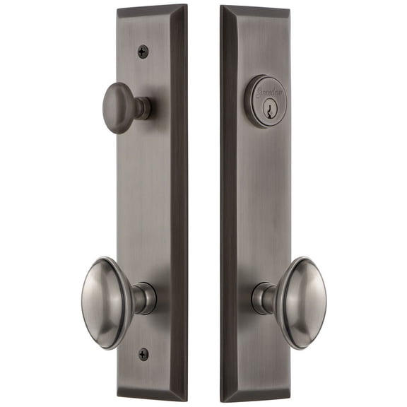 Grandeur Favedn_Tp_Eset_234 Fifth Avenue Solid Brass Tall Plate Single Cylinder Keyed