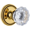 thumbnail image 1 of Grandeur Solfon_Prv_234 Soleil Solid Brass Rose Privacy Door Knob Set - Brass, 1 of 7