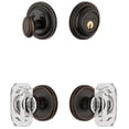 thumbnail image 1 of Grandeur Geobcc_Sp_Eset_238 Georgetown Solid Brass Single Cylinder Keyed Entry Knobset And, 1 of 1