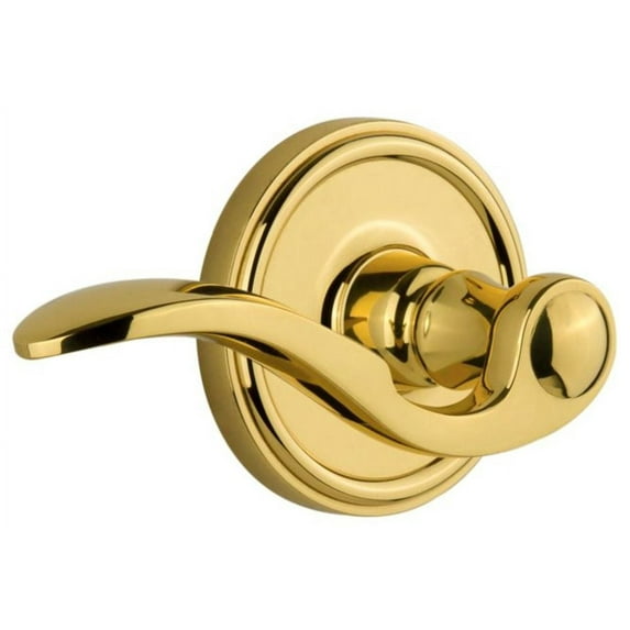 Grandeur Geobel_Psg_238_Rh Georgetown Solid Brass Right Handed Passage Set - Brass