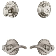 Grandeur 823347 Georgetown Solid Brass Left Handed Single Cylinder Keyed Entry Leverset