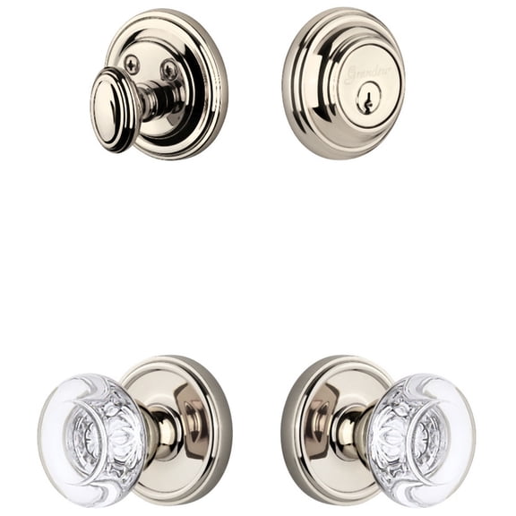Grandeur 818015 Georgetown Solid Brass Single Cylinder Keyed Entry Knobset And Deadbolt
