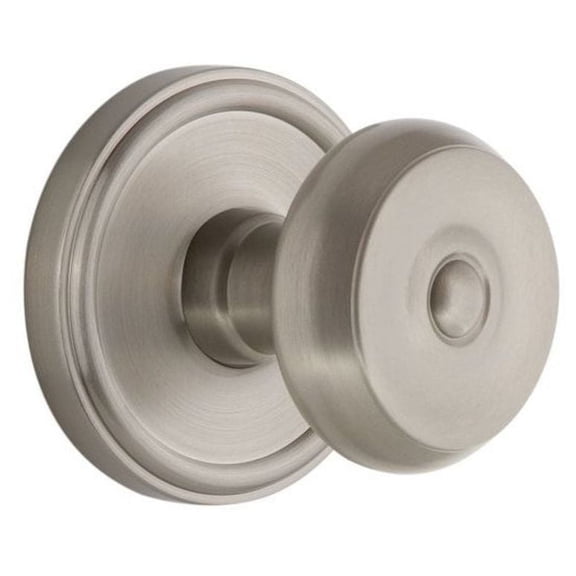 Grandeur 807602 Georgetown Solid Brass Rose Privacy Door Knob Set - Nickel