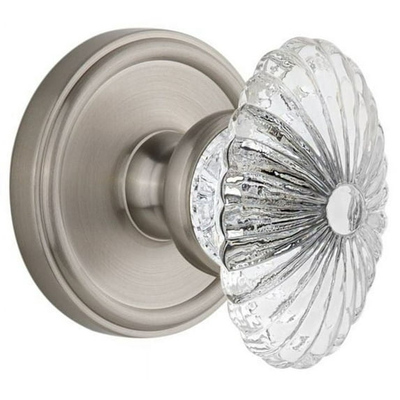 Grandeur Geobur_Sd_Na Georgetown Solid Brass Rose Single Dummy Door Knob - Nickel