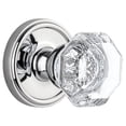 thumbnail image 1 of Grandeur 814275 Georgetown Solid Brass Rose Privacy Door Knob Set - Chrome, 1 of 7