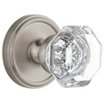 thumbnail image 1 of Grandeur 814279 Georgetown Solid Brass Rose Privacy Door Knob Set - Nickel, 1 of 7