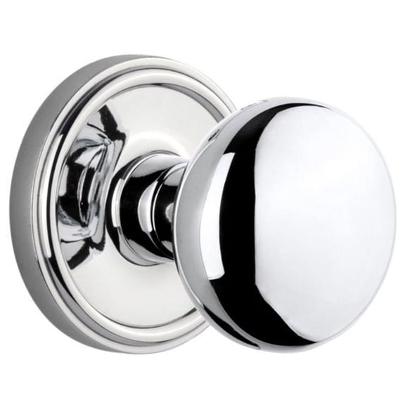 Grandeur 814298 Georgetown Solid Brass Rose Privacy Door Knob Set - Chrome