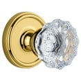 thumbnail image 1 of Grandeur Geofon_Prv_238 Georgetown Solid Brass Rose Privacy Door Knob Set - Brass, 1 of 7