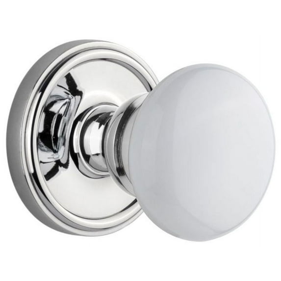 Grandeur Geohyd_Dd_Na Georgetown Solid Brass Rose Dummy Knob Set - Chrome