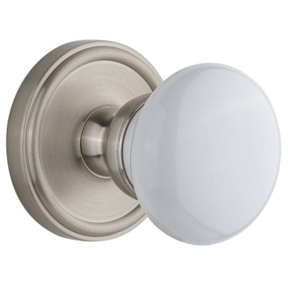 Grandeur Hyde Park Door Knob with Georgetown Plate