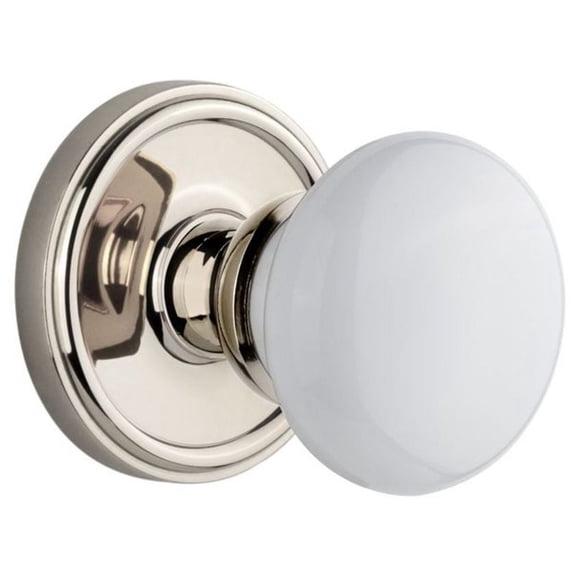Grandeur 800116 Georgetown Solid Brass Rose Passage Knob Set - Nickel