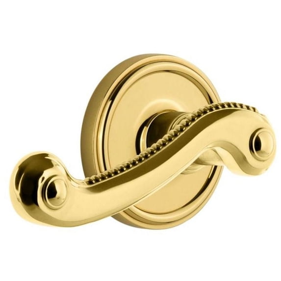 Grandeur 813031 Georgetown Solid Brass Rose Left Handed Passage Lever Set - Brass