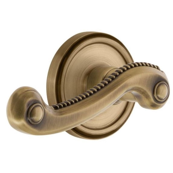 Grandeur 807247 Georgetown Solid Brass Rose Right Handed Passage Lever Set - Brass