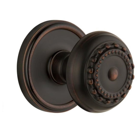 Grandeur Geopar_Psg_238 Georgetown Solid Brass Rose Passage Knob Set - Bronze