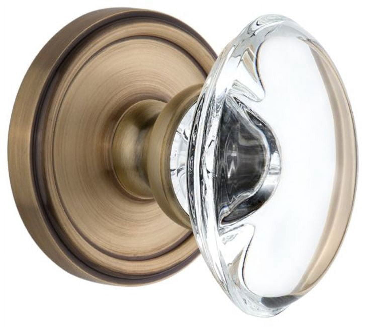 Grandeur Provence Crystal Door Knob with Georgetown Plate