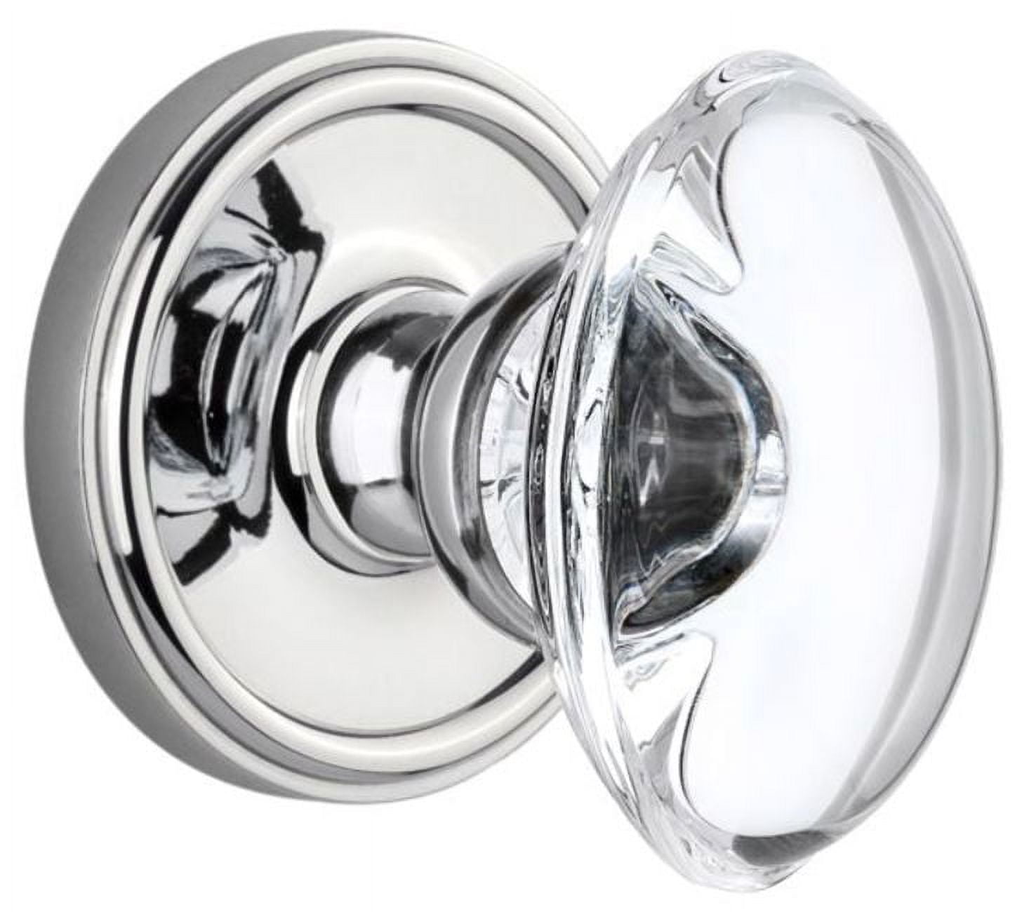 Grandeur Provence Crystal Door Knob with Georgetown Plate