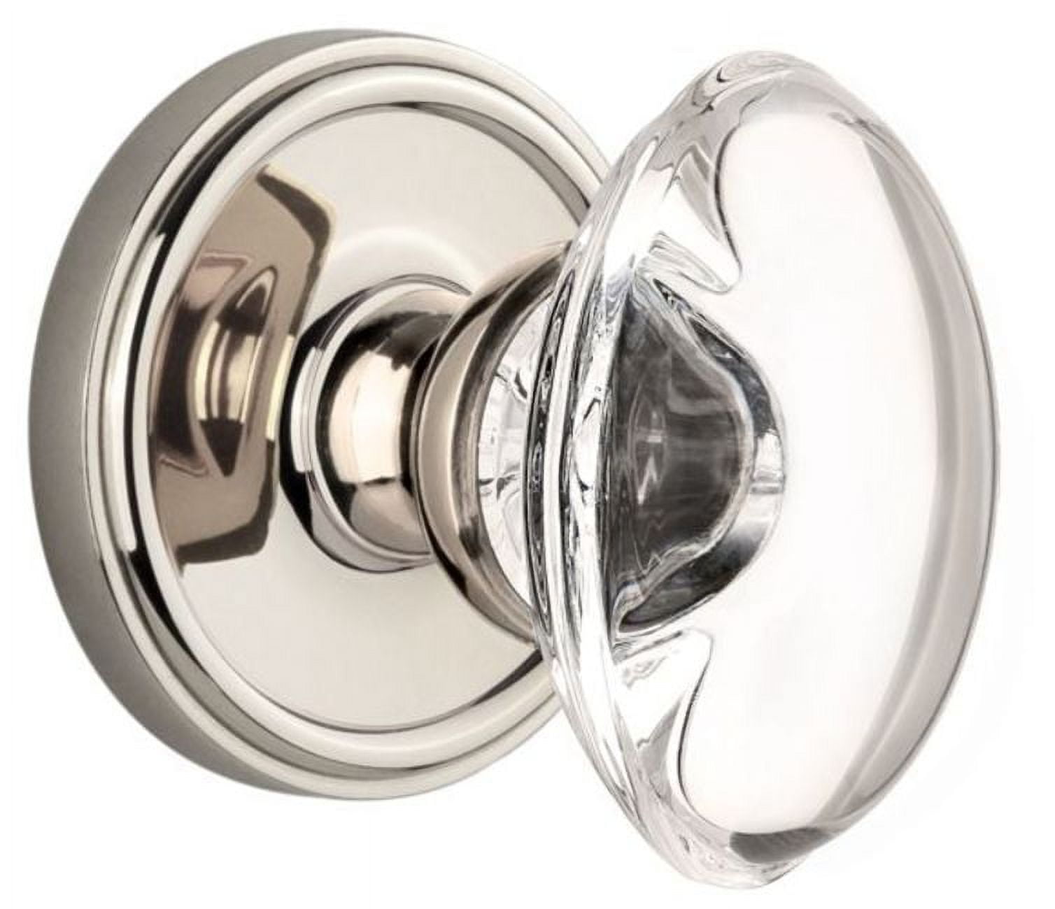 Grandeur Provence Crystal Door Knob with Georgetown Plate