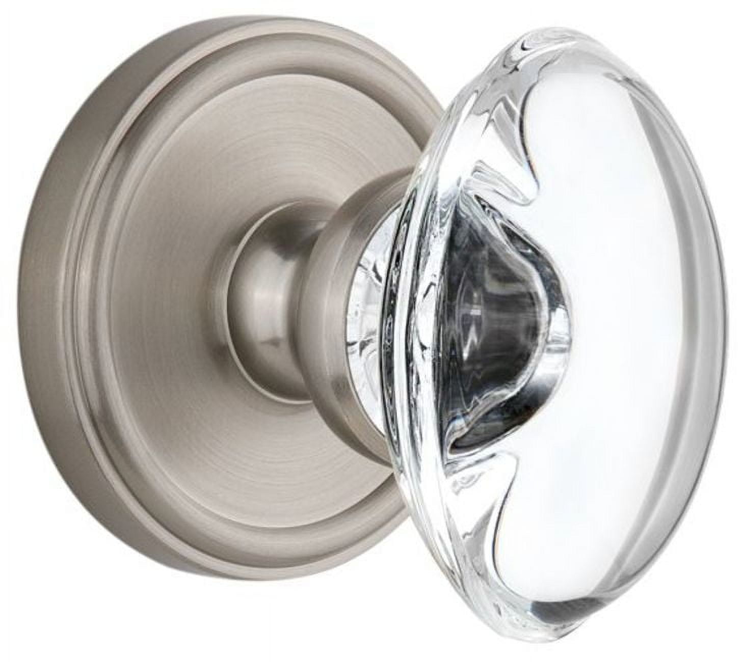 Grandeur 814340 Georgetown Solid Brass Rose Privacy Knob Set - Nickel